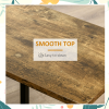 Set of 2 Kitchen Breakfast Bar Chairs with Footrest, Rustic Brown - Image 5