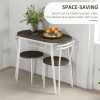 3pc Dining Table and Chairs Set, Oval Kitchen Table with 2 Chairs, Natural - Image 5