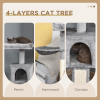 Cat Tree Tower w/ Sisal Scratching Posts Pad Hanging Ball Perch Condo Hammock - Image 5