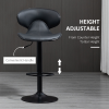 Set of 2, Barstools with Footrest and Backrest, Steel Frame Gas Lift Grey - Image 5