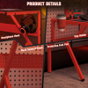 Gaming Desk L-ShapedPC Workstations Monitor Stand 49.25" x 49.25" x 29.5" Red - Image 5