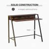 Writing Desk Computer Workstation Storage Shelf Color Rustic Brown - Image 5