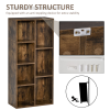 Bookcase IndustrialDisplay Cabinet Cube Storage Rustic Brown - Image 5