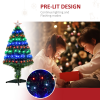 3ft Prelit Artificial Christmas Tree with Multi-Coloured Fiber Optic LED Green - Image 5