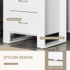 Particle Board 2-Drawer Bedside Table White - Image 5