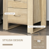 Particle Board 2-Drawer Bedside Table Natural - Image 5