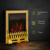 LED Flame Electric Fire Place 2000W Coal Burning Effect Heat-Golden - Image 5