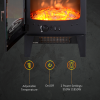 Electric Heater Freestanding Fireplace Artificial Flame Tempered Glass Casing - Image 5