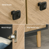 Wardrobe Cabinet Wood Grain 90x50x190cm-Grey/Oak - Image 5