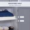 kleankin MDF 2-Drawer Bathroom Cabinet Bathroom Freestanding Cabinet Grey - Image 5