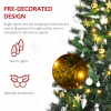 1.8m 6ft Pre-Lit Artificial Christmas Tree 200 LED Tree Decorative Balls Stand - Image 5