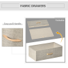 Chest of Drawers with 4 Fabric Bins White - Image 5