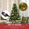 4 Feet Christmas Tree Warm White LED Light Holiday Home Decoration, Green - Image 5