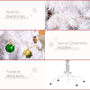 5ft Snow Artificial Christmas Tree Metal Stand Elegant Faux White - Image 5