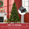 6 Feet Christmas Tree Warm White LED Light Holiday Home Decoration, Green - Image 5