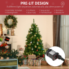 5 Feet Christmas Tree Warm White LED Light Holiday Home Decoration, Green - Image 5