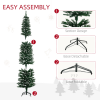 6.5FT Artificial Snow Dipped Christmas Tree Pencil Foldable Black Stand Green - Image 5