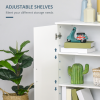 Modern Bathroom Floor Cabinet, with 3 Tier Shelves, White - Image 5