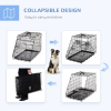 Metal Collapsible Car Dog Cage Transport Carrier Removable Tray 77 x 47 x 55cm - Image 5