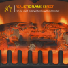 Electric Fire Place 1850W Heater Wood Burning Effect Flame Portable Black - Image 5