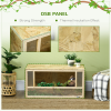 PawHut 80cm Reptile Terrarium Vivarium w/ Glass Sliding Doors, Breathable Mesh - Image 5