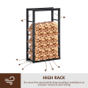Metal Rust-Resistant Firewood Log Rack Black - Image 5