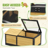 PawHut Wooden Tortoise House, Small Pet Reptile with Hide Shelter Den and Run - Image 5