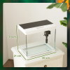 PawHut 17L Glass Fish Tank with Filter System, LED Light, Water Pump, White - Image 6