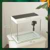 PawHut 27L Glass Fish Tank with Filter System, LED Light, Water Pump, White - Image 6