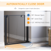 Pressure Fit Safety Gate for Stairs w/ Auto Close 75-82 cm - Black Pawhut - Image 5