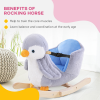 Animal Baby Rocking Horse Penguin Plush Musical Button w/32 Songs Wood - Image 5