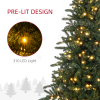 HOMCOM 6ft Artificial Christmas Tree with Warm White LED Light, Metal Base - Image 5
