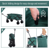 Outsunny Outdoor Cart Folding Cargo Wagon Trailer Beach w/ Telescopic Handle - Image 5