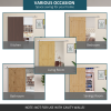 Sliding Barn Door Hardware Kit Track System Gear Set Divider HOMCOM - Image 5