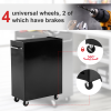 5-Drawer Lockable Steel Tool Storage Cabinet w/ Wheels Handle 2 Keys Black - Image 5