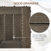 Set of 27 Wooden Interlocking Decking Tiles, 30 x 30 cm, Total 2.5?, Grey - Image 5