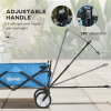 Pull Along Cart Folding Cargo Wagon Trailer Trolley For Beach Garden w/ Handle - Image 5