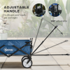Pull Along Cart Folding Cargo Wagon Trailer Trolley For Beach Garden w/ Handle - Image 5