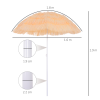 Patio Hawaii Beach Sun Umbrella Sunshade Hawaiian Folding Tilting Parasol - Image 5