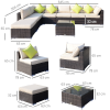 8 Pcs Rattan Sofa Set W/Cushions - Image 5