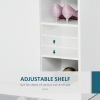 Shoe Storage Cabinet Home 2 Doors w/Adjustable 4 Shelves White - Image 5