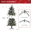 5FT Artificial SnowDipped Christmas Tree Foldable Berries White Pinecones Green - Image 5