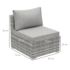 Garden Furniture Rattan Single Sofa with Cushions - Image 5