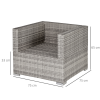 Outdoor Patio Furniture Single Rattan Sofa Chair Padded Cushion - Image 5