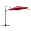 3m Cantilever Aluminium Frame Outdoor Garden Parasol - Image 5