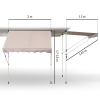 2x1.5m Adjustable Outdoor Aluminium Frame Awning - Image 5