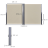 Steel Frame Outdoor Garden Pull Out Double Side Awning - Image 5