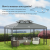 3x4m Gazebo Replacement Roof Canopy 2 Tier Top UV Cover Sun Awning Shelters - Image 5