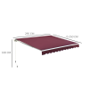 Manual Retractable Awning, size (3m x 2.5m) - Image 5
