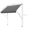 3x1.5m Adjustable Outdoor Aluminium Frame Awning - Image 5